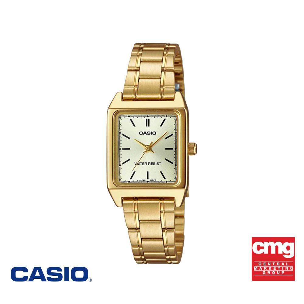 CASIO นาฬิกาข้อมือ CASIO รุ่น LTP-V007G-9EUDF วัสดุสเตนเลสสตีล สีทอง