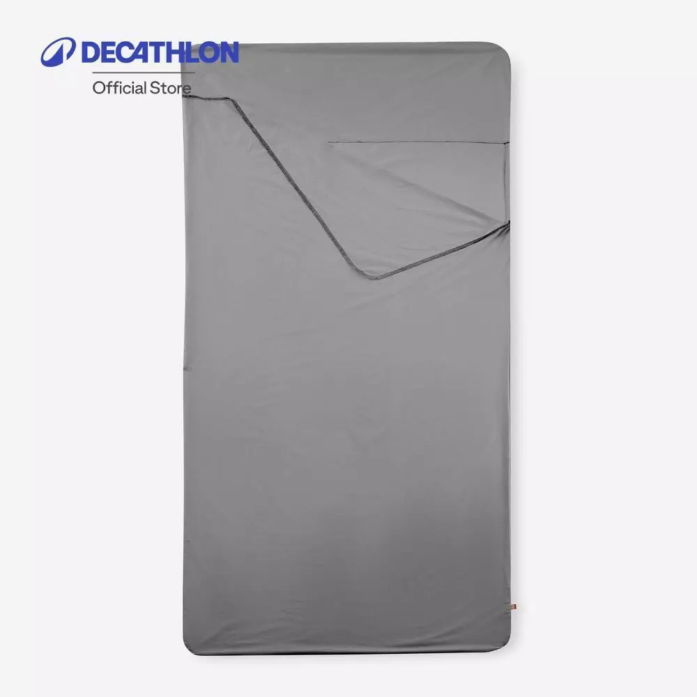 Decathlon Basic Polyester Bag Liner For Sleeping Bag ซับในถุงนอนโพลีเอสเตอร์ทรงมาตรฐานสำหรับถุงนอน - Grey