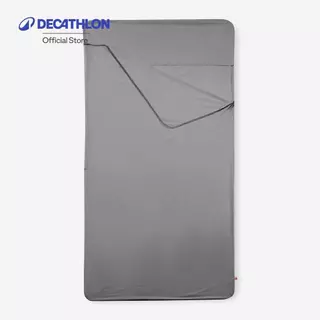 Decathlon Basic Polyester Bag Liner For Sleeping Bag ซับในถุงนอนโพลีเอสเตอร์ทรงมาตรฐานสำหรับถุงนอน - Grey
