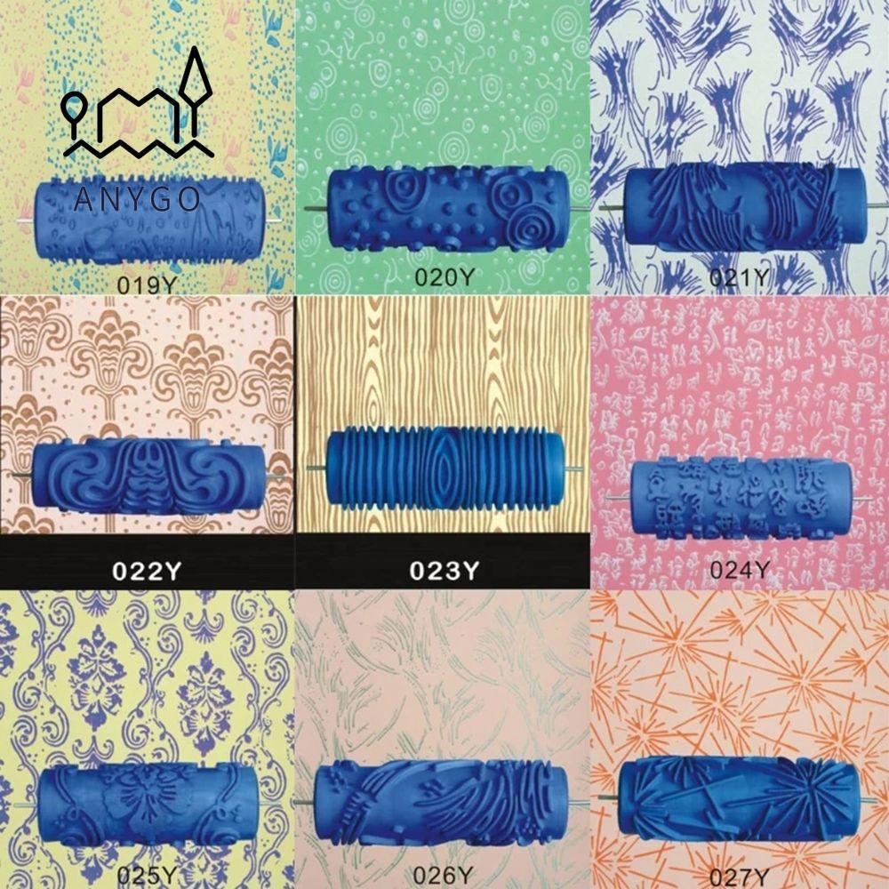 YRBWDYZDH รูปแบบสีตกแต่งผนัง, DIY Arts Grain Paint Roller, Paint Texture เครื่องมือมือ
