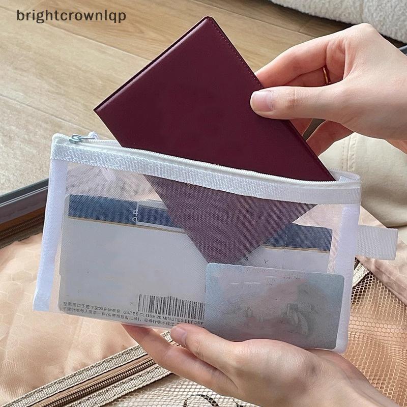 BB ตาข่ายโปร่งใสผู้ถือหนังสือเดินทางแบบพกพากันน้ํา ID Organizer 1/3/5Pcs สําหรับการเดินทางเพื่อธุรกิ