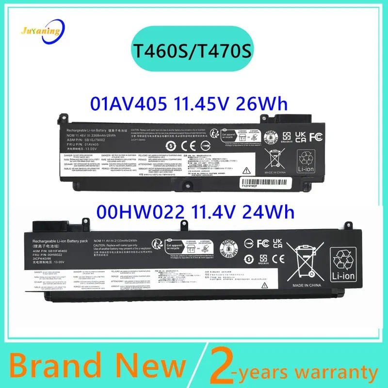 01AV405 00HW022 แบตเตอรี่แล็ปท็อปสําหรับ Lenovo ThinkPad T460s T470s Series 00HW038 00HW025 01AV406 