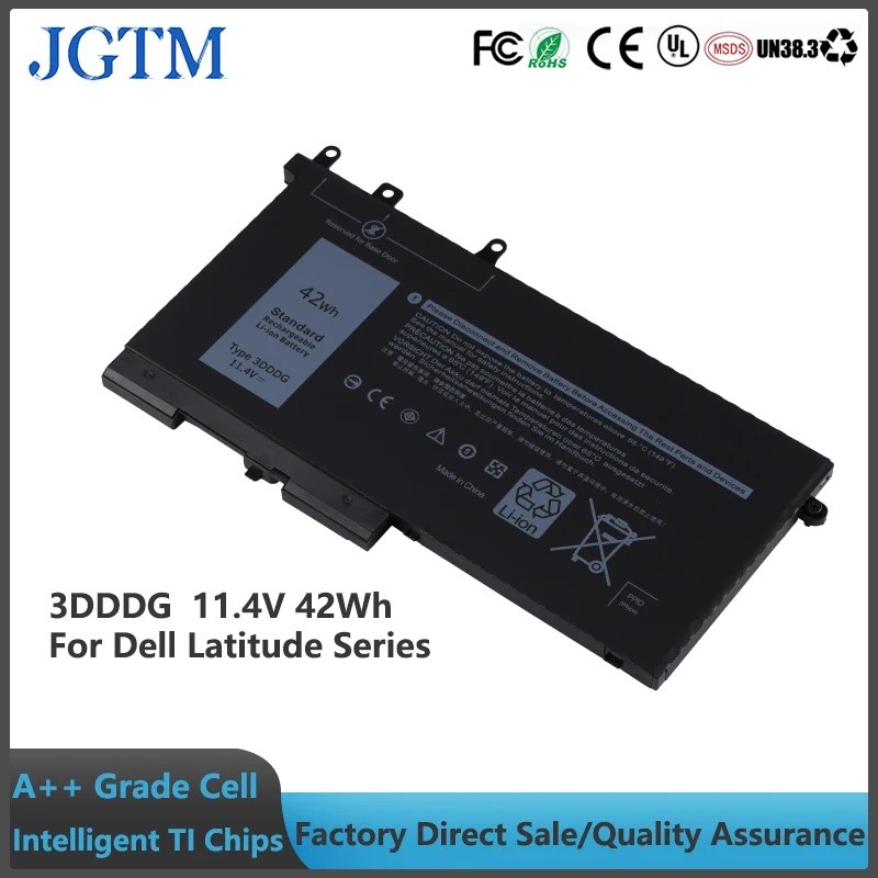 JGTM 3DDDG 11.4V 42Wh แบตเตอรี่แล็ปท็อปสําหรับ Dell Latitude E5280 E5480 E5580 E5490 5288 5580 5590 