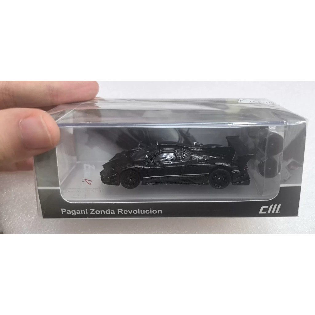 [สต๊อกพร้อม Orphan] CM 1: 64 Pagani Zonda Revolucion Full Carbon Black Alloy Material, พร้อมกล่องเดิ