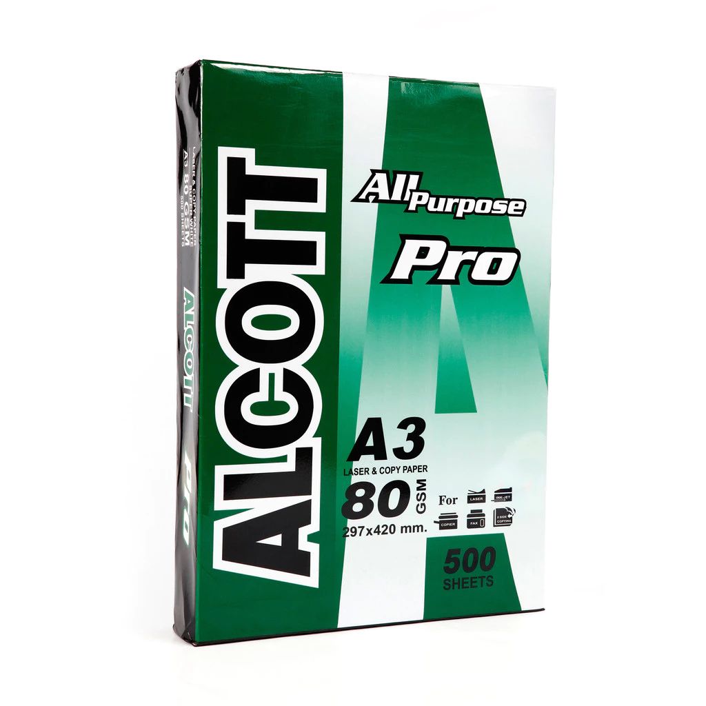 ALCOTT แอลคอทกระดาษถ่ายเอกสาร Copier Paper A3 80 แกรม (500แผ่น)