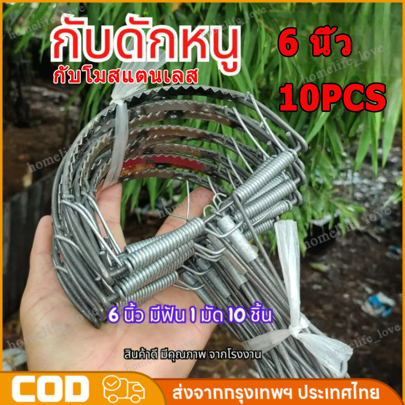 กับดักหนู กับหนูขนาด 6 นิ้ว 10 ชิ้น โมดิฟาย ใช้ดักหนูนา หนูพุกใหญ่ โมดิฟายที่เสียบเหยื่อพร้อมใช้งาน ดีดแรงดีดแม่น แน่นอน