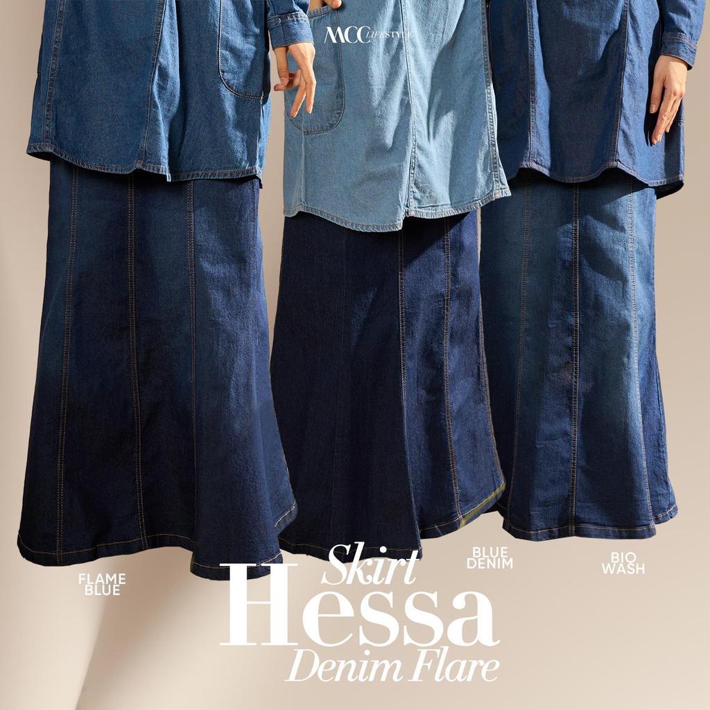 MCC Lifestyle Skirt Jeans Hessa Denim Flare Skirt Denim Skirt Jeans