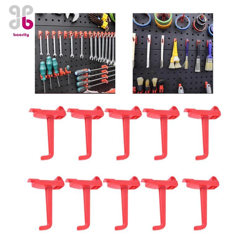Baosity 10x Pegboard Hooks ประแจถาด Rack Widget เครื่องมืออุปกรณ์เสริมแบบพกพาซ็อกเก็ต