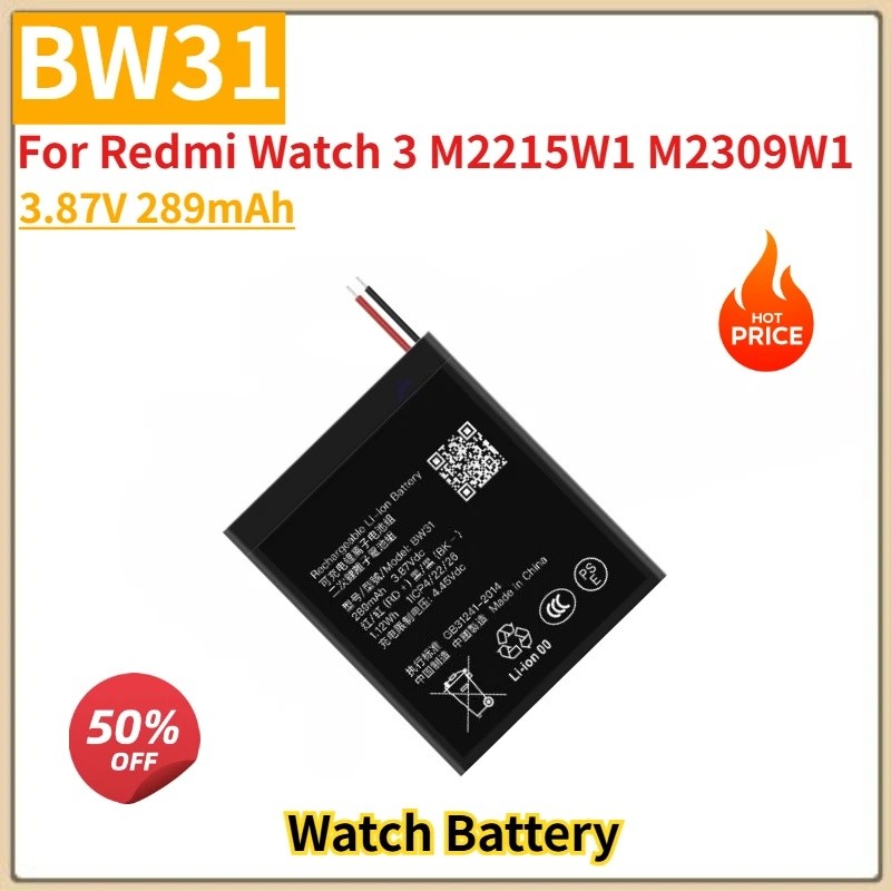 คุณภาพสูง BW31 แบตเตอรี่นาฬิกา 3.87V 289mAh สําหรับ Redmi นาฬิกา 3 M2215W1 M2309W1 ยี่ห้อใหม่เปลี่ยน