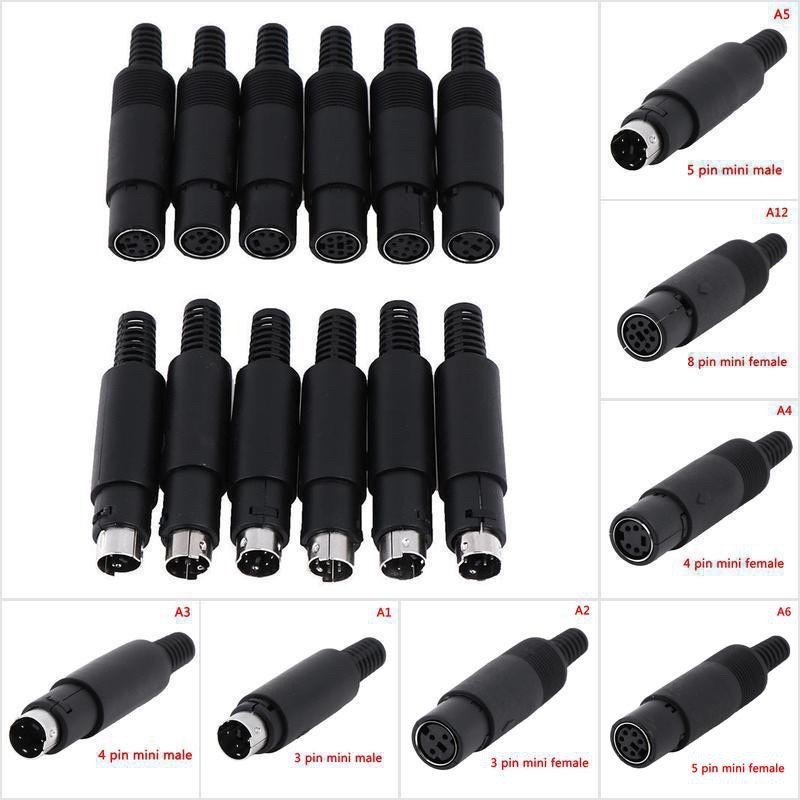 ส่งไว แจ๊คดิน แจ๊คเยอรมัน Jack Mini Din Plug Socket Connector  4 / 5 / 6 / 7 / 8 Pin  Male Female