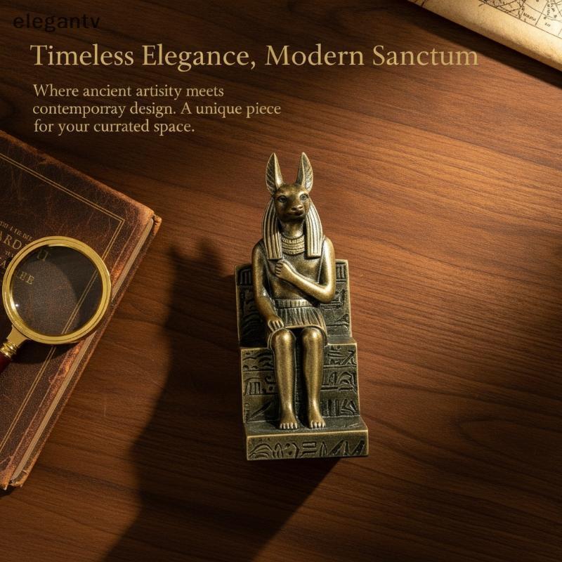 EGN Anubis Ram Khnum อียิปต์ตํานานรูปปั้นเรซิ่นชุด Vintage Home Decor Figurines ปลอดสารพิษเรซิ่นสําห