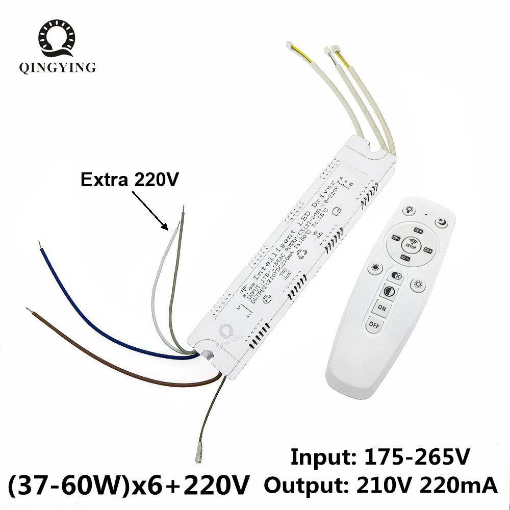 1-5pcs 2.4G LED โมดูล 37-60Wx6 + 220V RF Remote & APP ควบคุมสี Dimming และเปลี่ยนแหล่งจ่ายไฟสําหรับโ