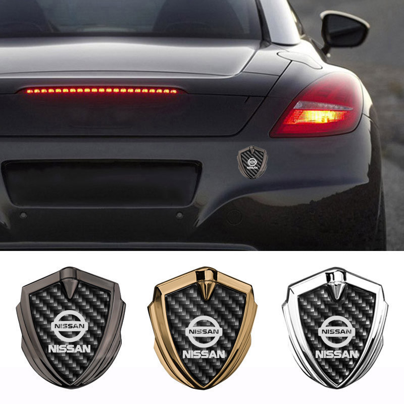 3D โลหะ Auto Emblem จัดแต่งทรงผม Shield สติกเกอร์ภายนอกอุปกรณ์ตกแต่งสําหรับ Nissan Qashqai X J10 J11