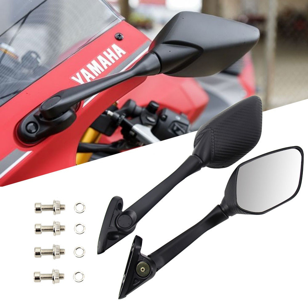 1 คู่รถจักรยานยนต์กระจกมองข้างกระจกมองหลังสําหรับ Yamaha YZF R3 R25YZF-R3 YZF-R25