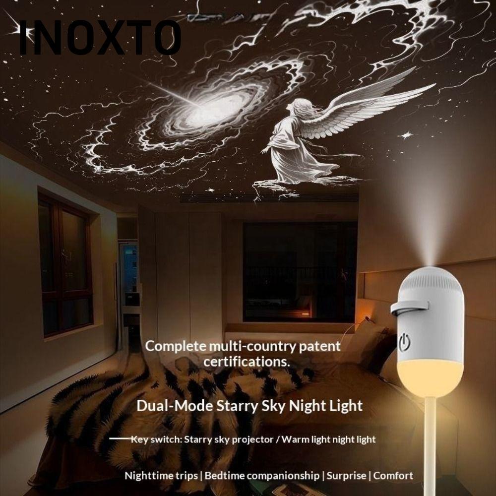 INOXTO Starry Sky Projector, Touch Control ปรับความสว่างได้ Galaxy Star Projector, USB Powered Porta