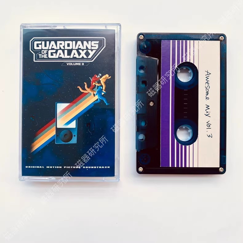 Guardians of the Galaxy 3 Soundtrack Cassette Tape Deep Space Black พร้อมแผ่นเนื้อเพลง C0103