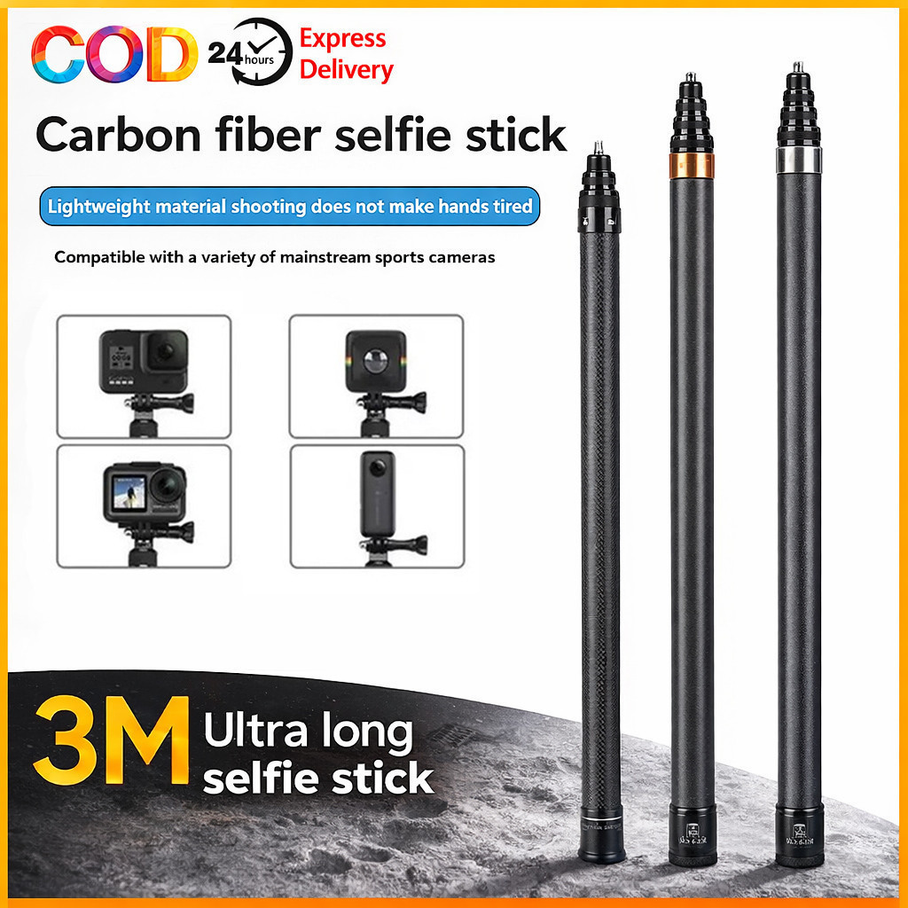สําหรับ Insta360 DJI OSMO 360/Action5 ที่มองไม่เห็น Selfie Stick 3 เมตร Bullet Time Pack ขาตั้งกล้องสําหรับอุปกรณ์เสริม