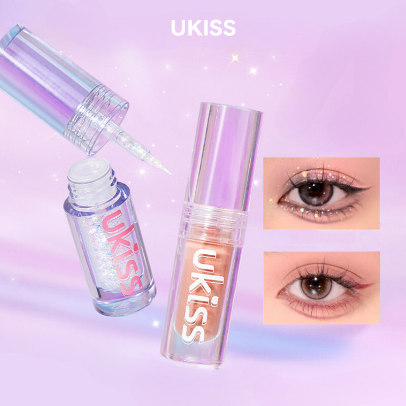 新款*UKISS Eye Shadow Liquid Eye Shadow Super Shiny Matte Glitter Brightening Liquid