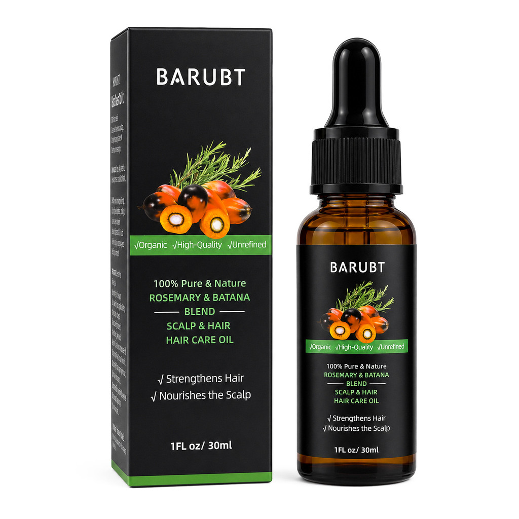 BARUBT น้ํามันหอมระเหยดูแลเส้นผม Rosemary Batana Oil Extract หญิง Anti-Frizz Smoothing Hair Oil ผม