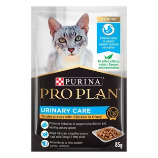 Purina PRO PLAN Cat อาหารแมวเปียก สำหรับแมวโต สูตรยูรินารี่ แคร์ 85 g x12 ซอง สูตร Complete & Balance เลขทะเบียน07