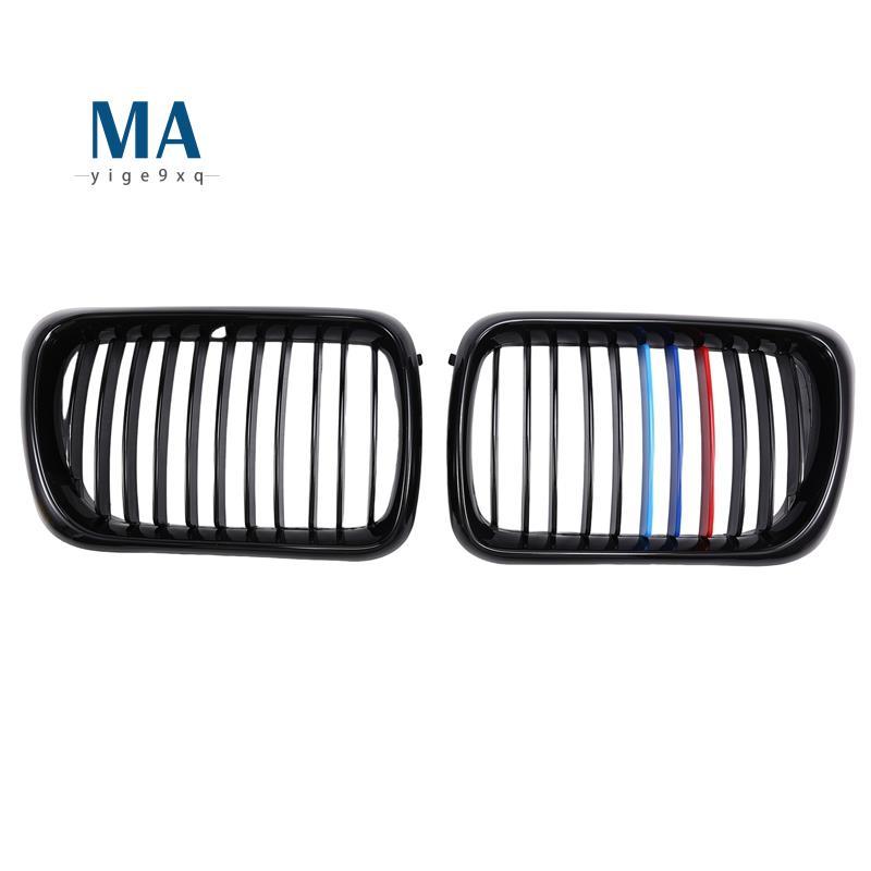 Mayige9xqCar Glossy Black Front Hood Kidney Grill Mesh Sport Racing Grills for E36 M3 3 Series 1997-