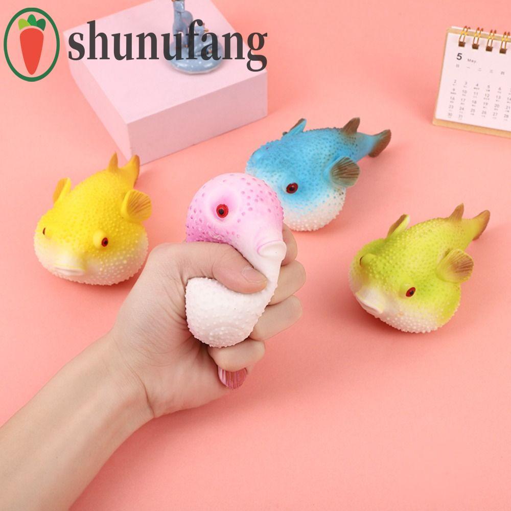 UNUF Pufferfish บีบของเล่น, TPR Pufferfish Pufferfish Squeeze Pinch ของเล่น, น่ารักหยิกนุ่มการ์ตูน P