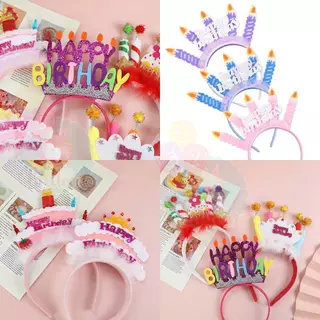 🇹🇭คาดผมวันเกิด HAPPYBIRTHDAY สีสันสดใส สุดน่ารักและสีสุดหรูหรา (GP30)​