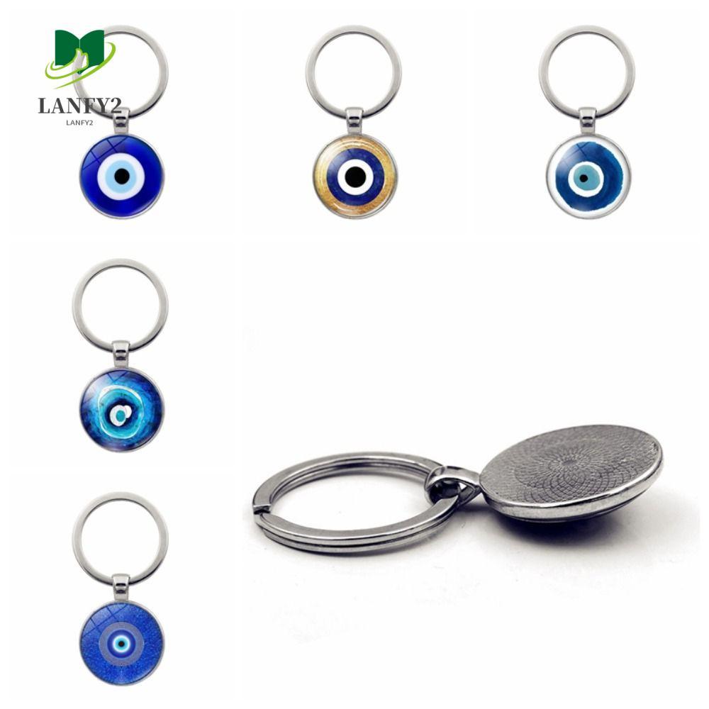 ALANFY Blue Evil Eye จี้, Lucky Blue Evil Eye พวงกุญแจ Evil Eye พวงกุญแจลูกปัดตุรกีอินเทรนด์แฟชั่นคู