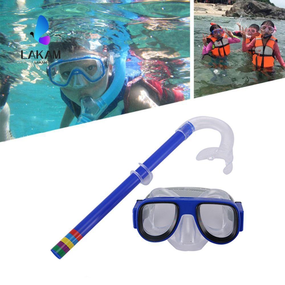 LAKAM Kids Diving Goggles Kids Swimming Dry Tube Water Sports Snorkel Set