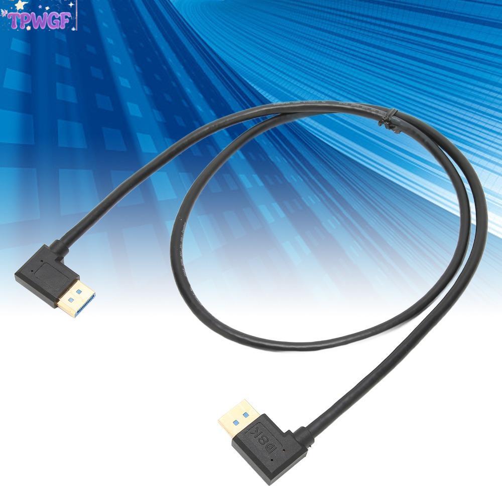 สาย TPWGF DisplayPort รองรับ 8K 60Hz 4K 144Hz 2K 165Hz 1m / 3.3ft มุมขวา 90 องศา DP Male to DP Male 