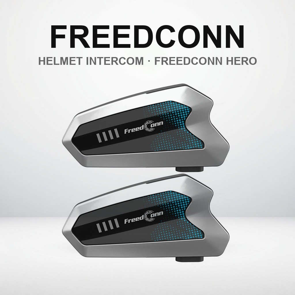 อินเตอร์คอมมอเตอร์ไซค์ FreedConn HERO Bluetooth 5.1 เชื่อม 2-6 คน ระยะ 1500m IP67 กันน้ำ | FreedConn