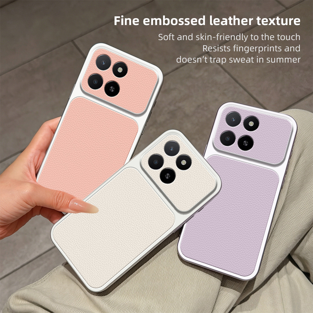 เคส Honor X6a WDY-LX1 WDY-LX2 ครอบคลุมเต็มหน้าจอป้องกันการตกนิ่มหนังเนื้อเคสโทรศัพท์