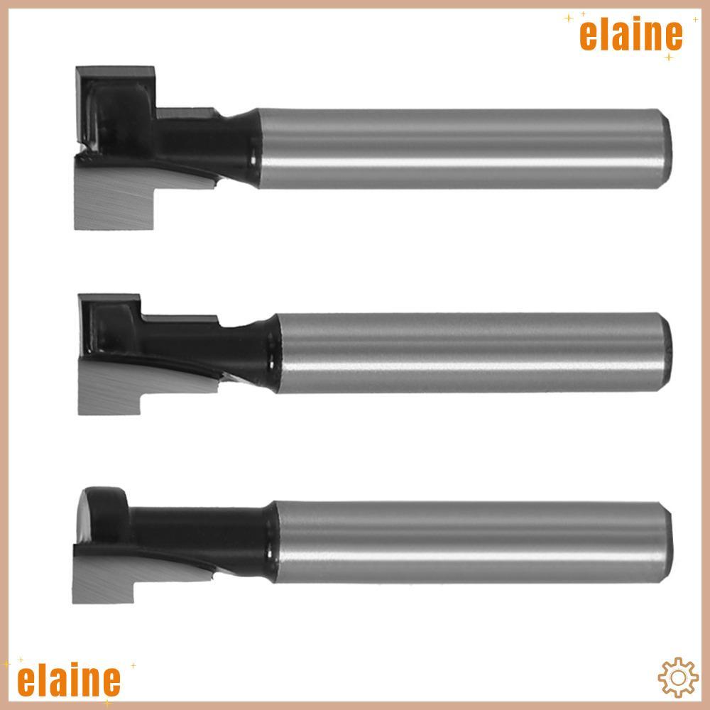 ELAINE 3 ชิ้น Keyhole Router Bit, 1/4in Shank ทังสเตนคาร์ไบด์ T Slot Router Bit, Professional 5/16in