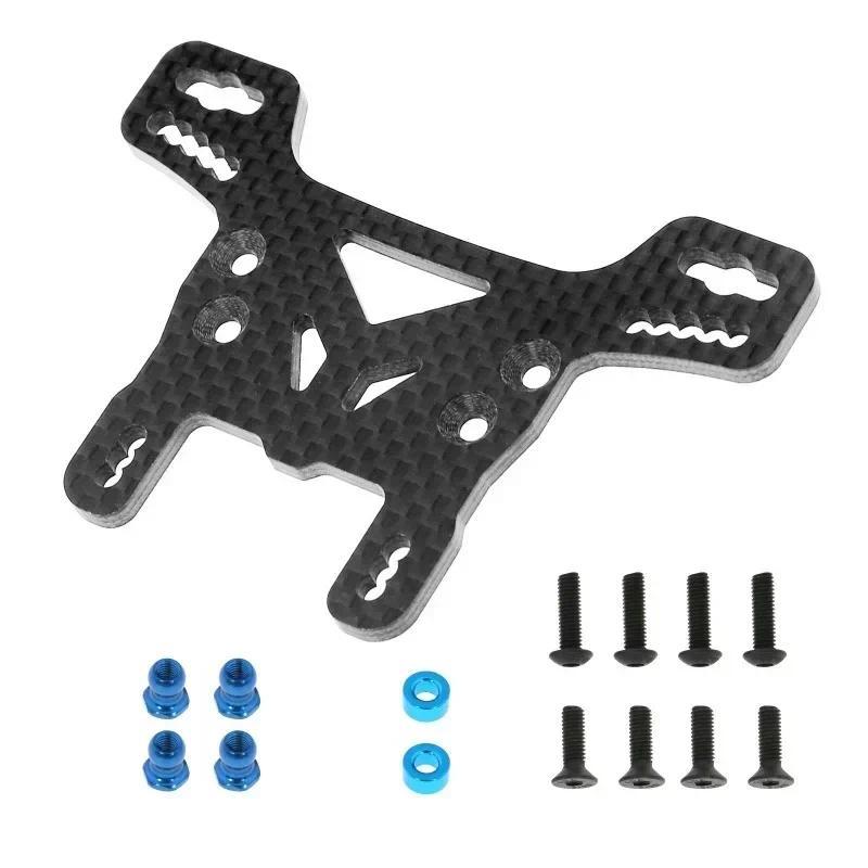 สําหรับ Tamiya XV02 XV-02 Pro 58707 1/10 RC รถคาร์บอนไฟเบอร์ด้านหน้าและด้านหลัง Shock Tower แผ่นอัพเ
