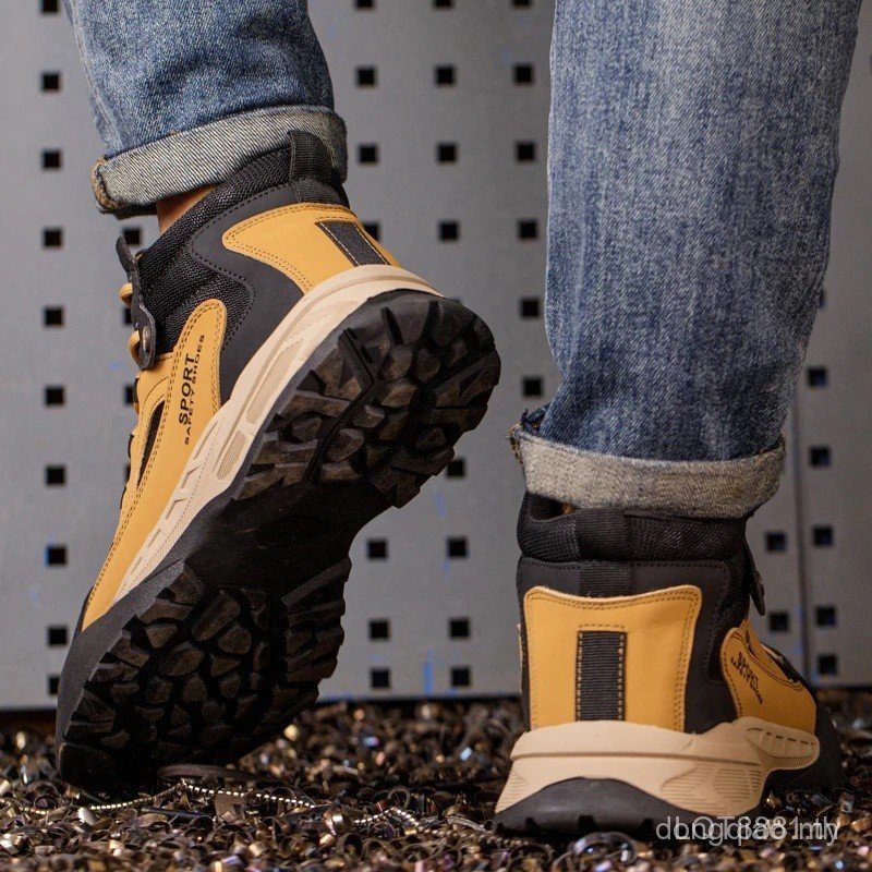 2026 Outdoors Safety Shoes Men Puncture-Proof รองเท้า Work Boot รองเท้าหัวเหล็กสวมทนรองเท้าป้องกันลื