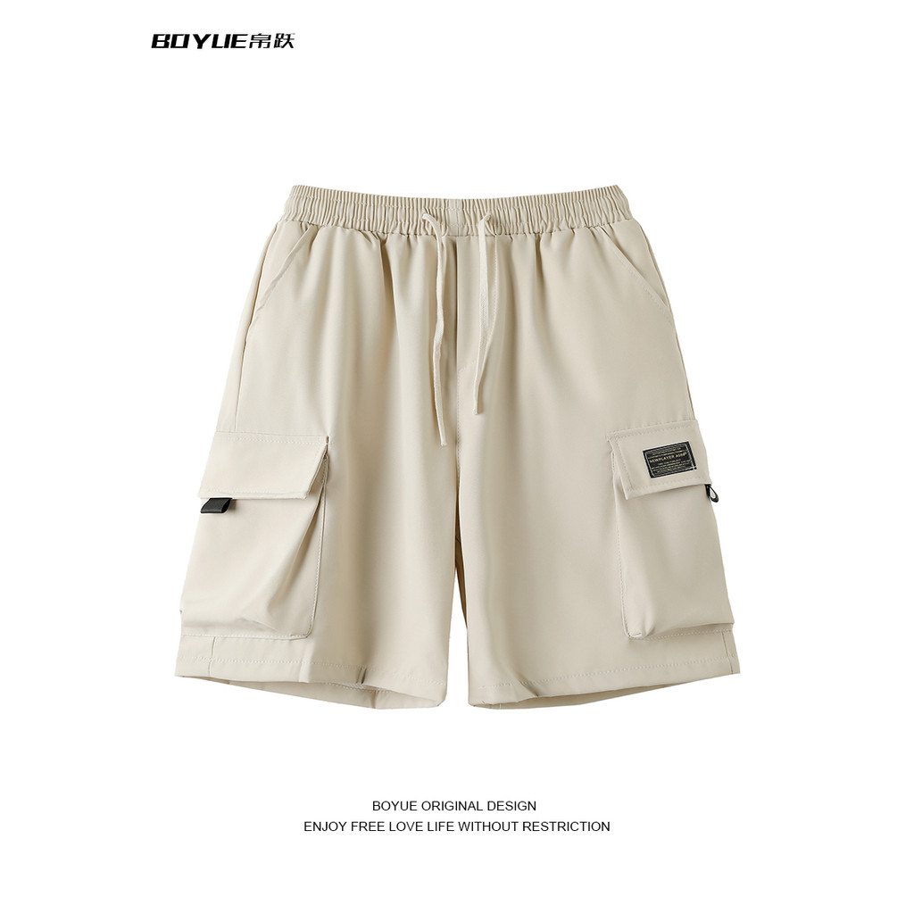 BOYUE BOYUE Summer Street Wear Overalls Pocket Shorts Casual All-Match Youth vibe Street Five-Point 