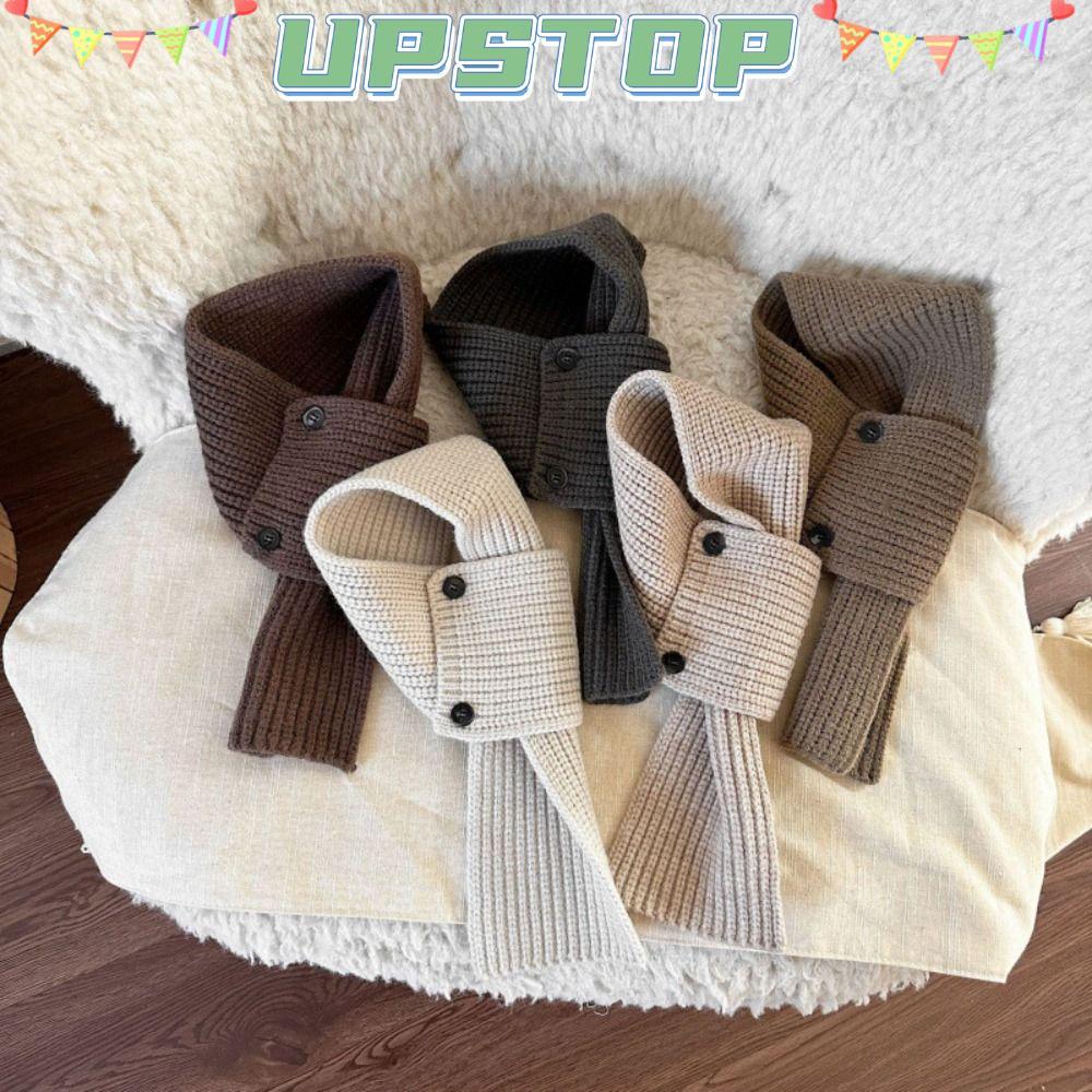 UPSTOPBO Baby Cross Scarf, Windproof สีทึบเด็ก Neckerchief, แฟชั่นถักปุ่มออกแบบ CROSS Collar เด็ก Mu
