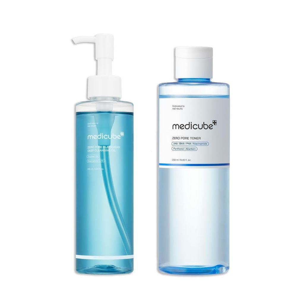 Me medicube GlassGlow Flawless Pore Care Set: Zero Pore Oil Control Lotion และ Zero Pore Toner WM4J