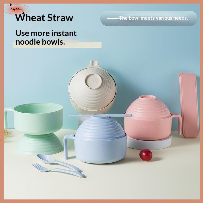 XBK Ramen Bowl Set Ramen Noodles Bowl ตะเกียบ Ramen Bowl Microwavable Cooker Bowl พร้อมฝาปิด TH