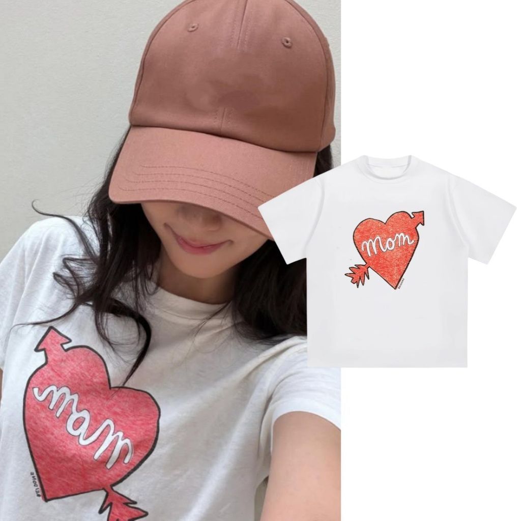 K-pop Jisoo Inspired Round Neck Cotton Casual T-shirt Womens Summer Top