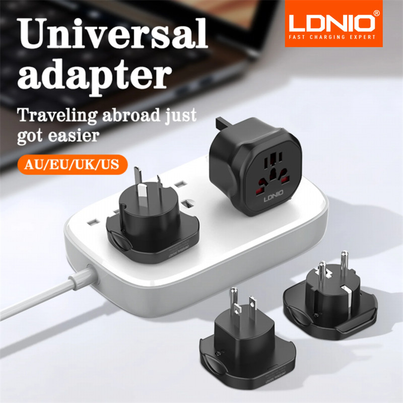 LDNIO International AC Conversion Plug เหมาะสําหรับโทรศัพท์มือถือแท็บเล็ตแล็ปท็อป Charger Overseas A