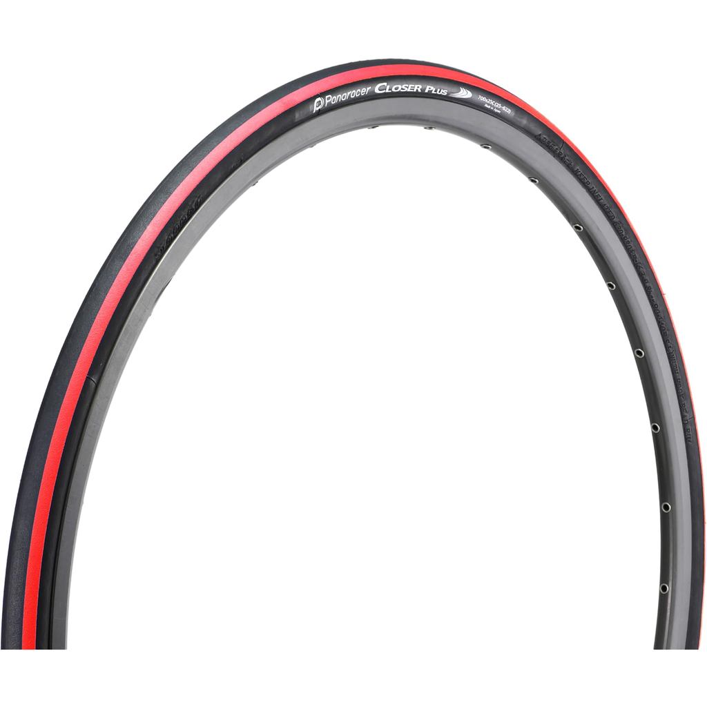 Panaracer Closer Plus 700x23C Clincher Tire - Black/Red Line