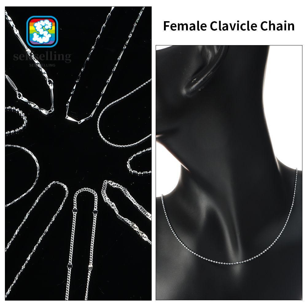 SELFS 18 นิ้ว Silver Fashion Snake Water Wave Simple Multi-style