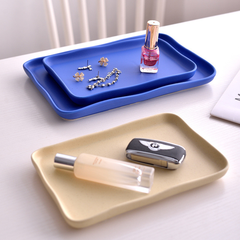 Klein Blue Entrance Home Desktop Storage Box Sundries Key Aromatherapy น้ําหอมลิปสติกเครื่องประดับถา