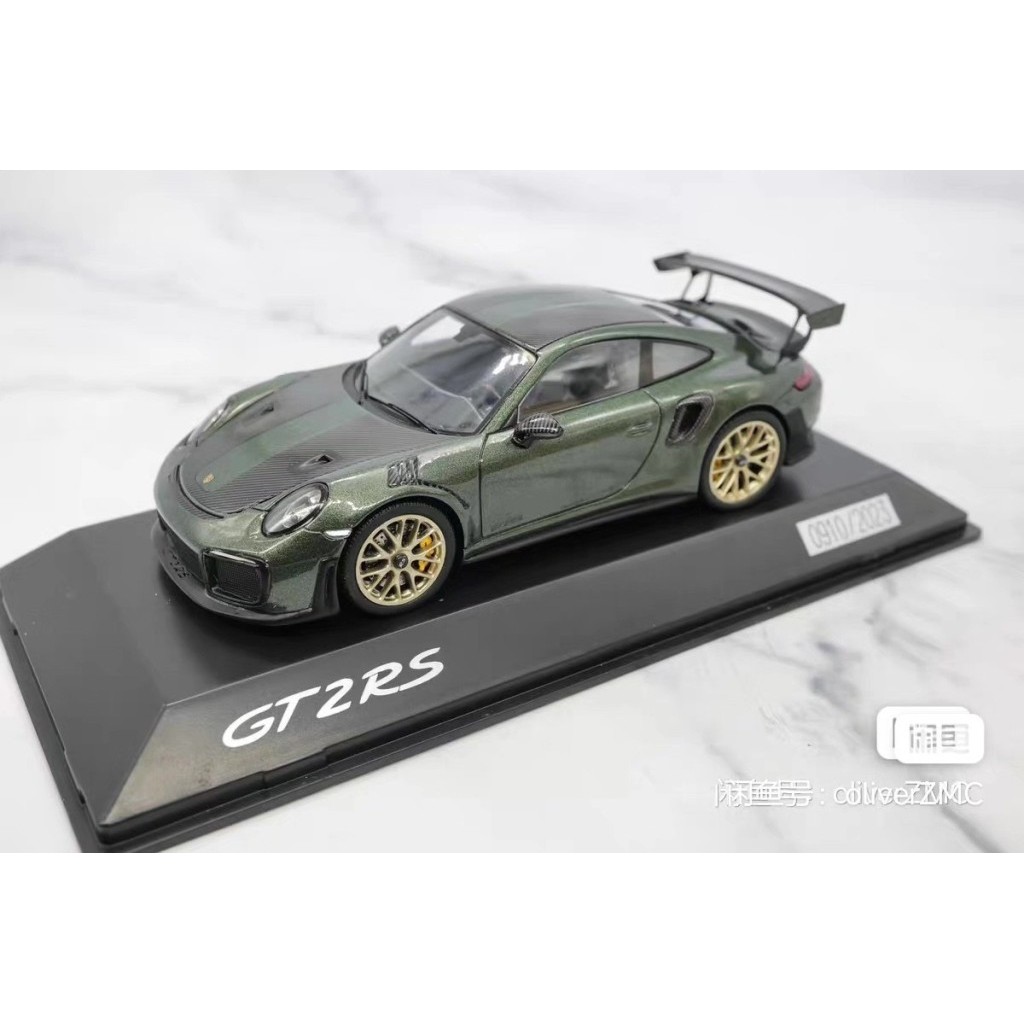 Spark 1/43 Porsche 911gt2rs 911 gt2 rs Oak Green, Porsche Original Factory Package แพ็คเกจเดิม Flawl