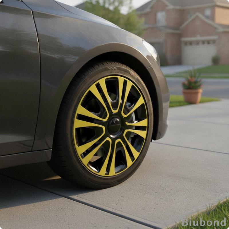 [Biubond] ฝาครอบล้อ Hubcaps ขนาด 13 นิ้ว เปิดฝา Spokehub 13 นิ้ว Ky Silver