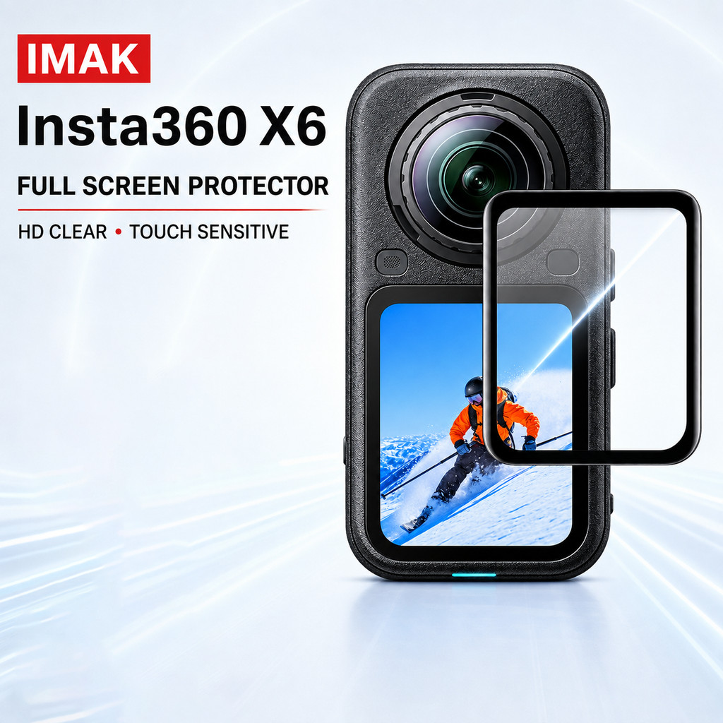 ฟิล์มกระจก สําหรับ Insta360 X6 ฟิล์มกันรอยป้องกันลายนิ้วมือ HD Clear 9H ความแข็ง FM0028