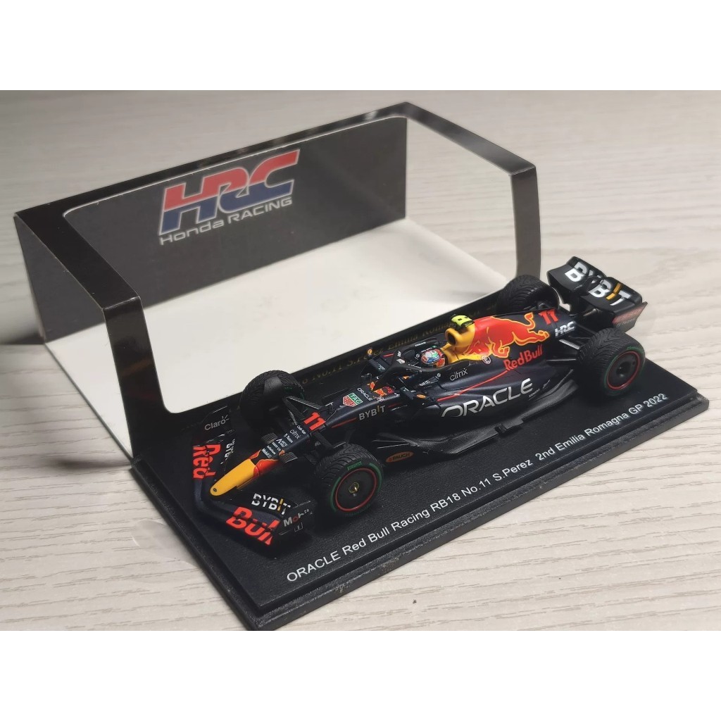 [สต๊อกพร้อม] spark 1/43 Red Bull rb18 Imora Station Perez Army Suzuka Special Help Half-Rain Tyre 20