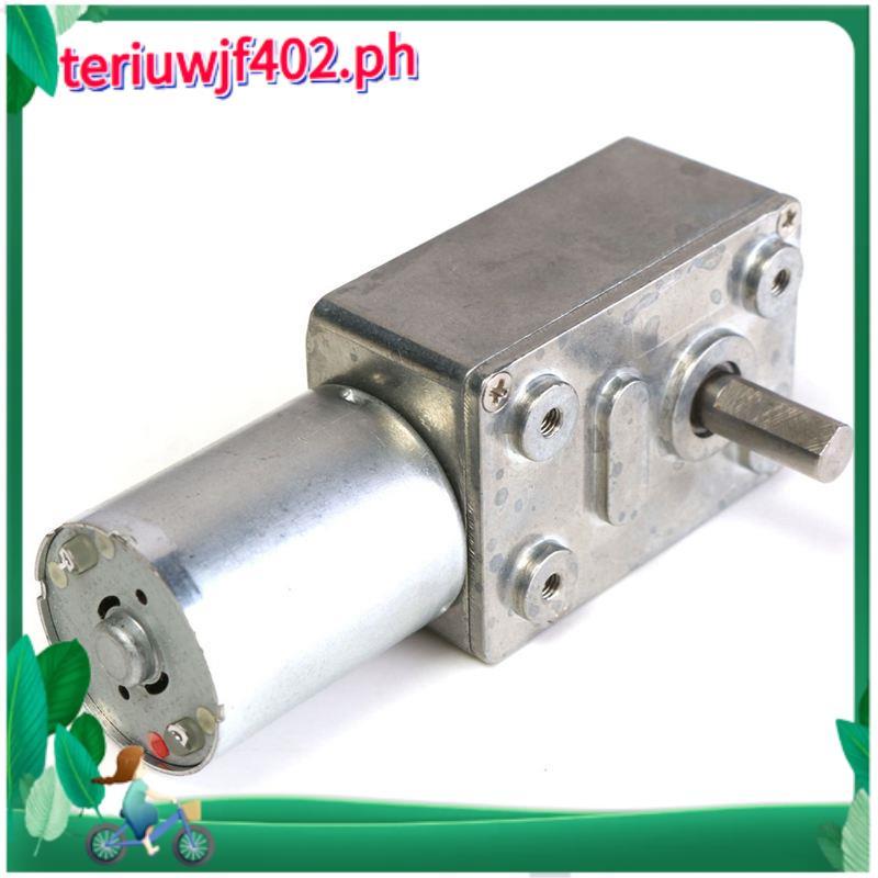 GW370 12V 6rpm Reversible High Worm Geared Motor Torque Turbo DC Motor 35A