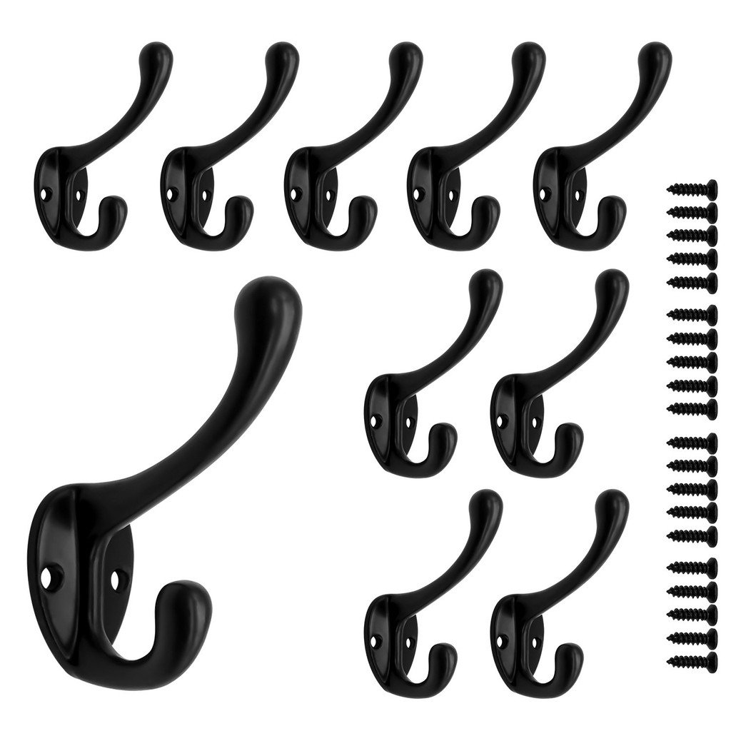 Double Coat Hook ตะขอเดี่ยวทองโบราณ Coat Hook Coat Hook ตะขอขนาดเล็กโลหะผสมตะขอเดี่ยว Coat Hook ตะขอ